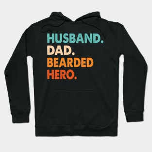 Funny Husband Dad Beard Legend Vintage Bearded Hoodie